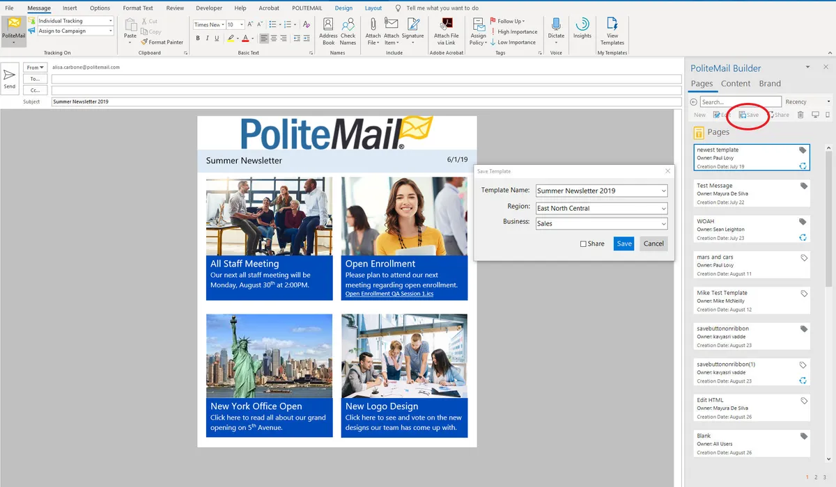 Notre avis sur PoliteMail : un logiciel d'emailing et newsletters (marketing par email) à découvrir