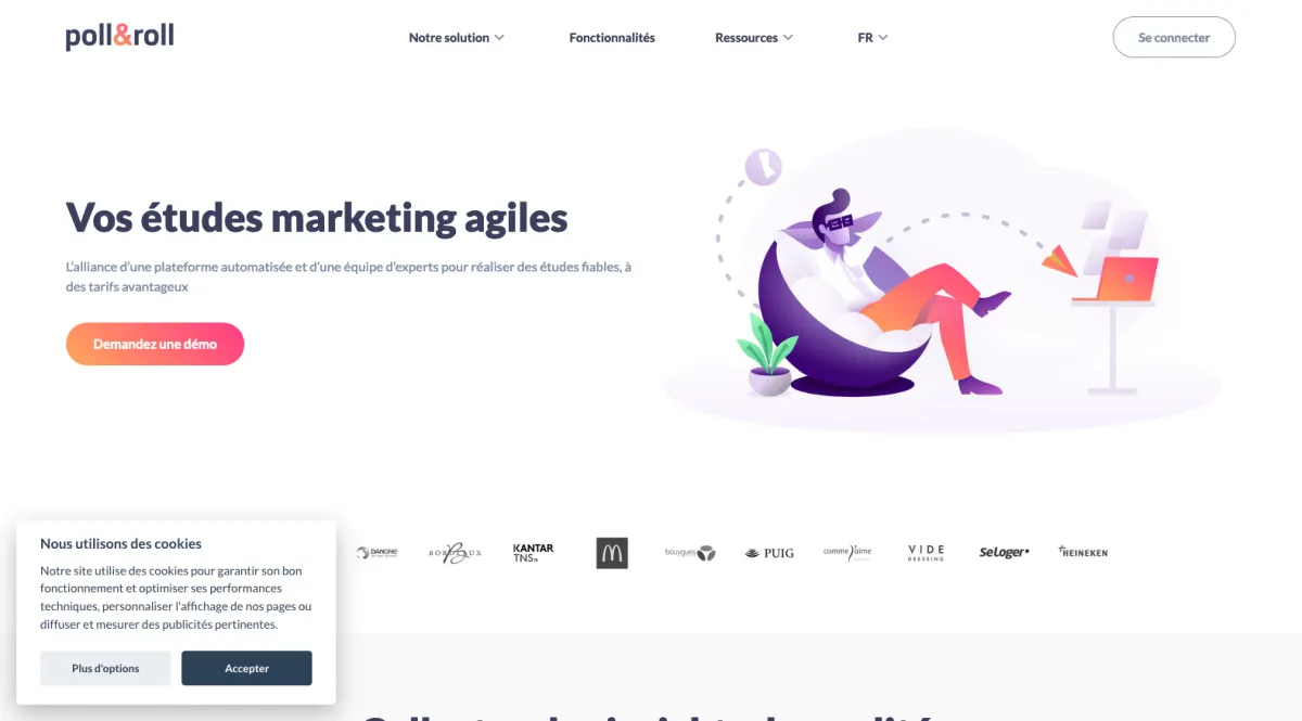 Interface Poll&Roll : fonctionnalités, prix, alternatives
