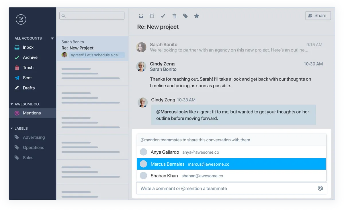Interface Polymail: fonctionnalités, prix, alternatives Interface Polymail: fonctionnalités, prix, alternatives