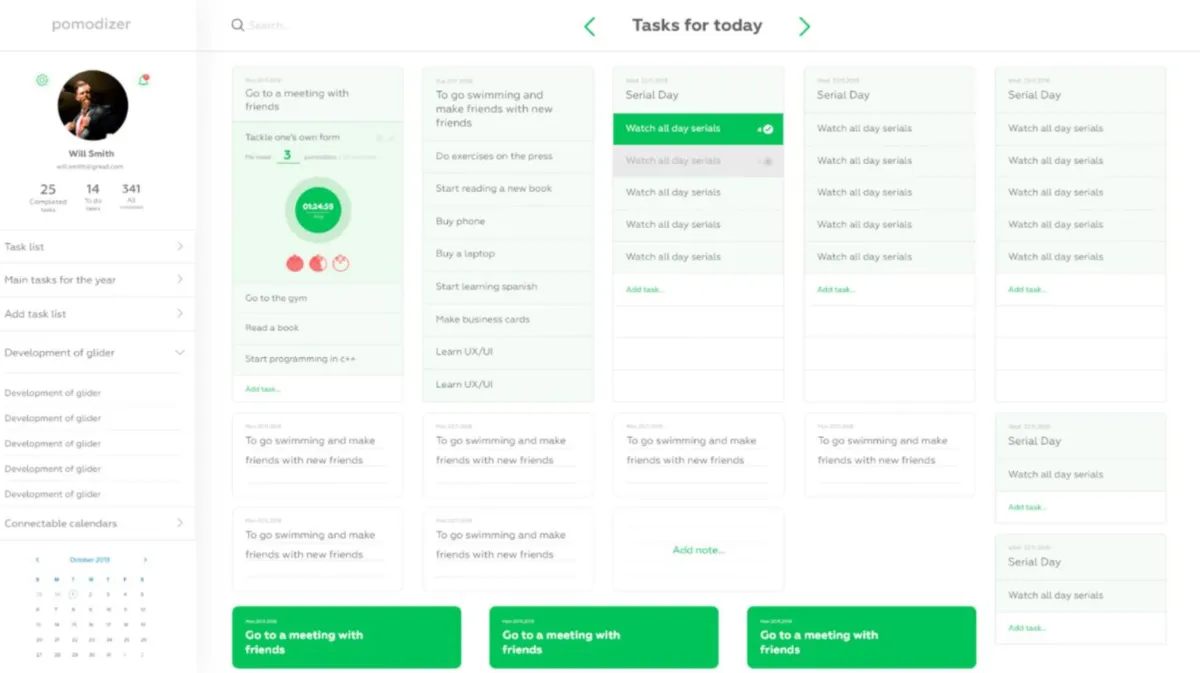 Interface Pomodizer: fonctionnalités, prix, alternatives