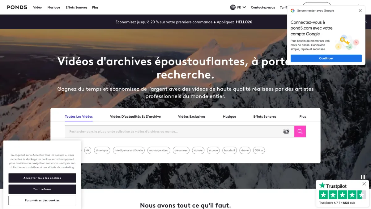 Pond5: avis sur la banque d'images (stock photo): fonctionnalités, avantages, inconvénients et tarifs