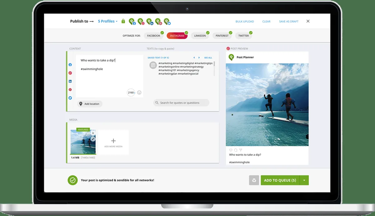 Interface Post Planner: fonctionnalités, prix, alternatives
