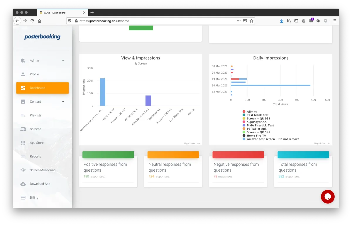 Notre avis sur PosterBooking : un logiciel d'affichage numérique (digital signage) à découvrir