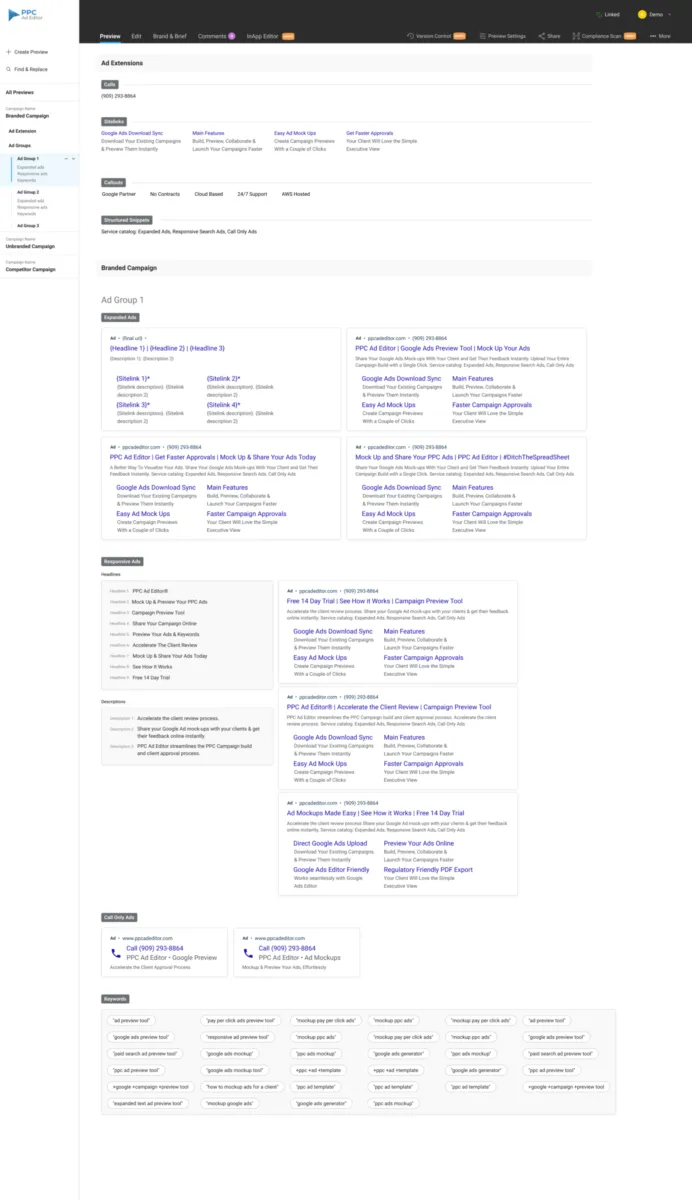 Interface PPC Ad Editor: fonctionnalités, prix, alternatives
