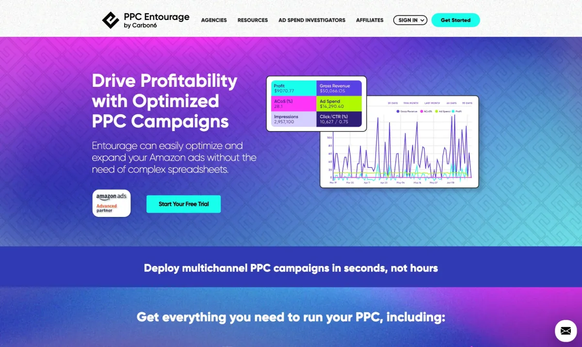 Interface PPCEntourage : fonctionnalités, prix, alternatives