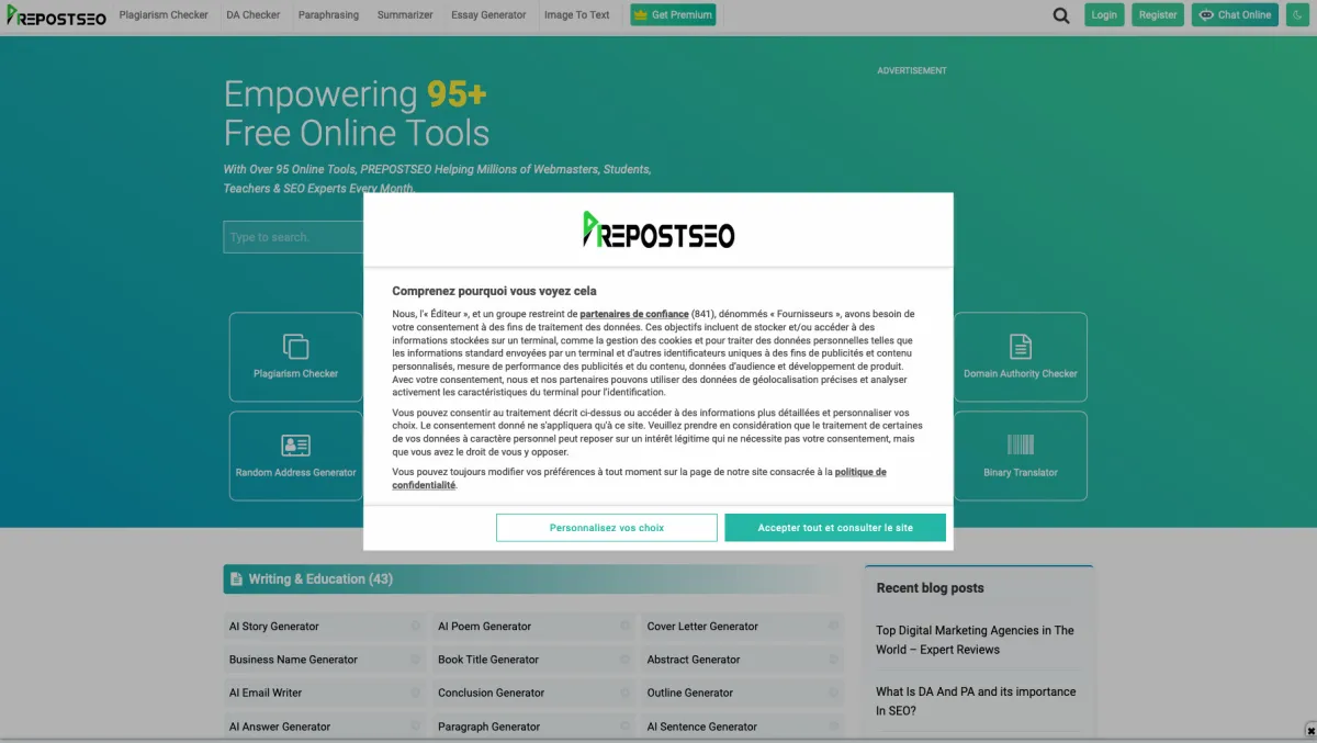 Interface Prepostseo : fonctionnalités, prix, alternatives Interface Prepostseo : fonctionnalités, prix, alternatives