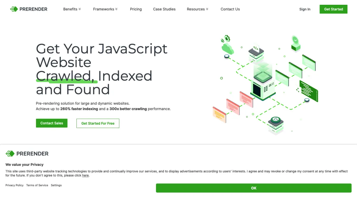 Interface Prerender : fonctionnalités, prix, alternatives