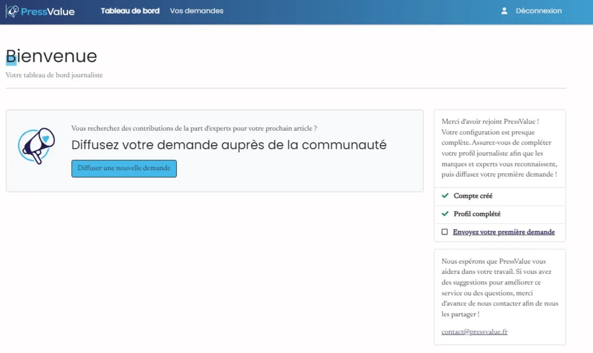 Interface Pressvalue: fonctionnalités, prix, alternatives