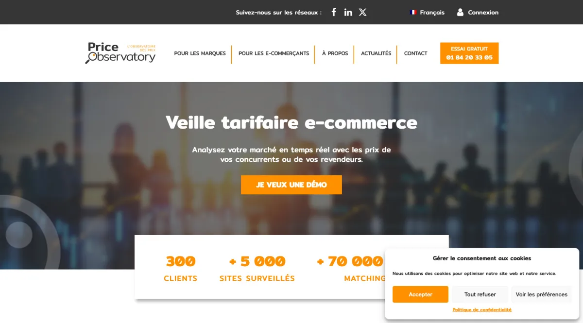 Interface Price Observatory : fonctionnalités, prix, alternatives