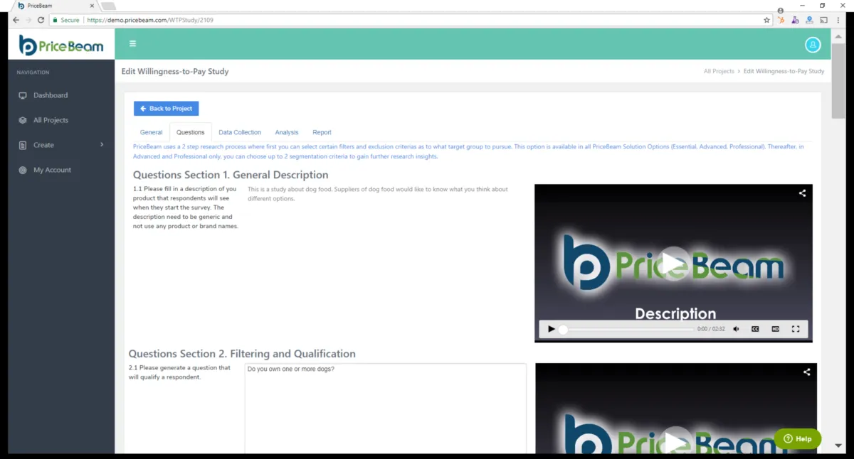Interface PriceBeam: fonctionnalités, prix, alternatives