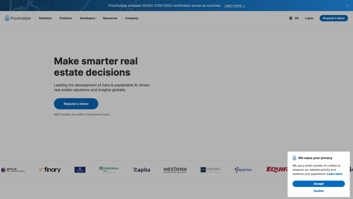 Interface PriceHubble : image, ergonomie, alternatives