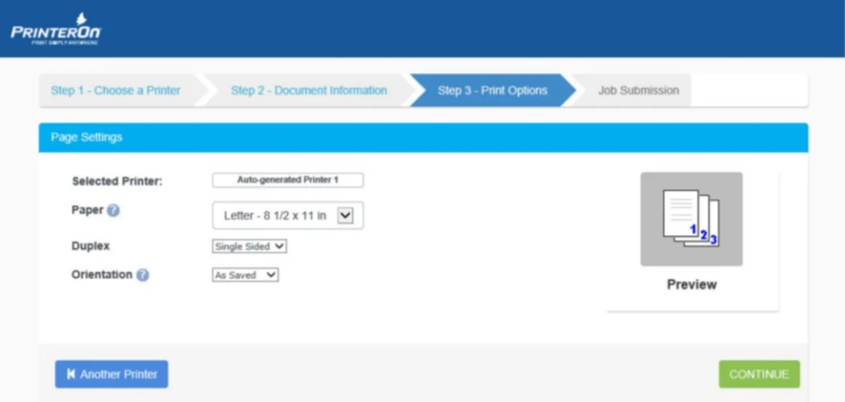 Interface PrinterOn: fonctionnalités, prix, alternatives