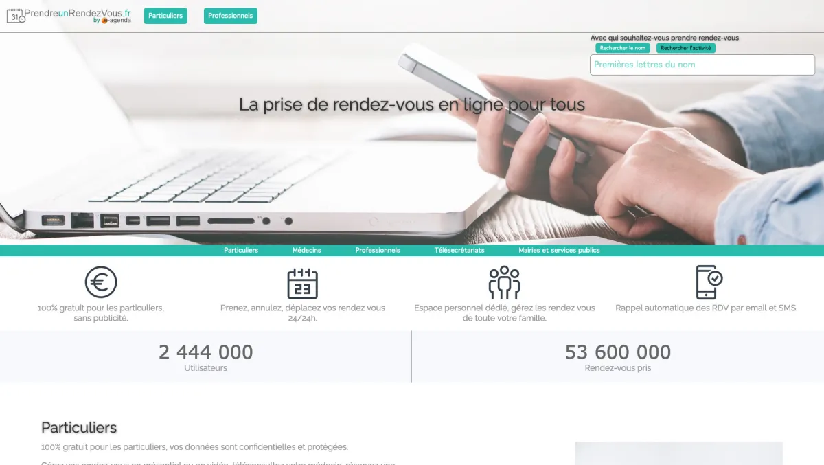 Notre avis sur Prise de rendez-vous par Internet : un logiciel de productivité à découvrir