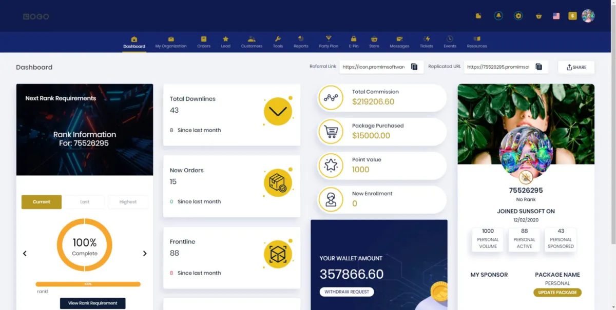 Interface Pro MLM: fonctionnalités, prix, alternatives