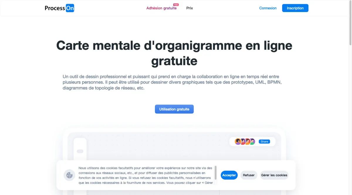 Interface ProcessOn : fonctionnalités, prix, alternatives