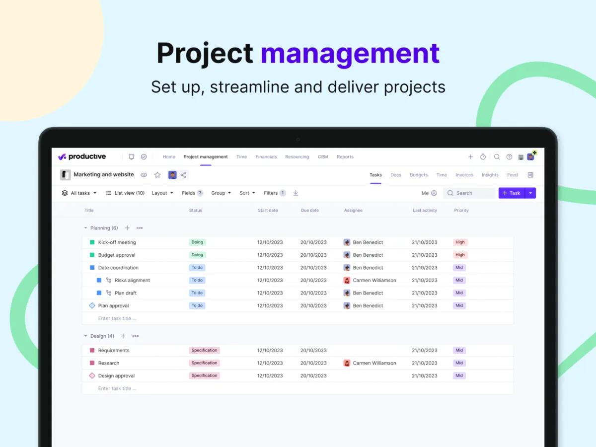 Interface Productive: fonctionnalités, prix, alternatives