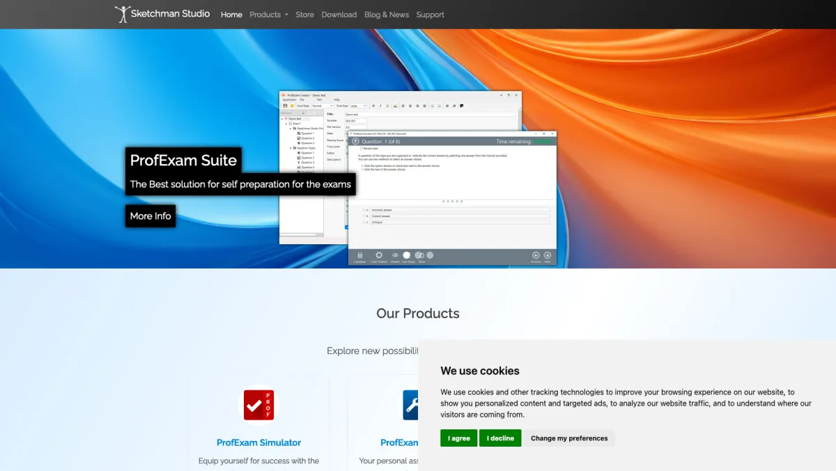 Interface ProfExam : fonctionnalités, prix, alternatives