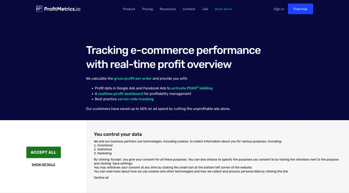 Interface ProfitMetrics : fonctionnalités, prix, alternatives