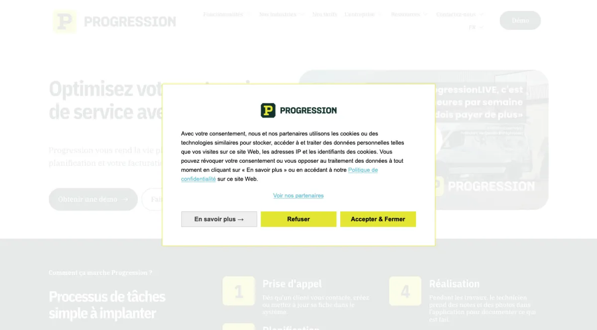 Interface ProgressionLIVE : fonctionnalités, prix, alternatives