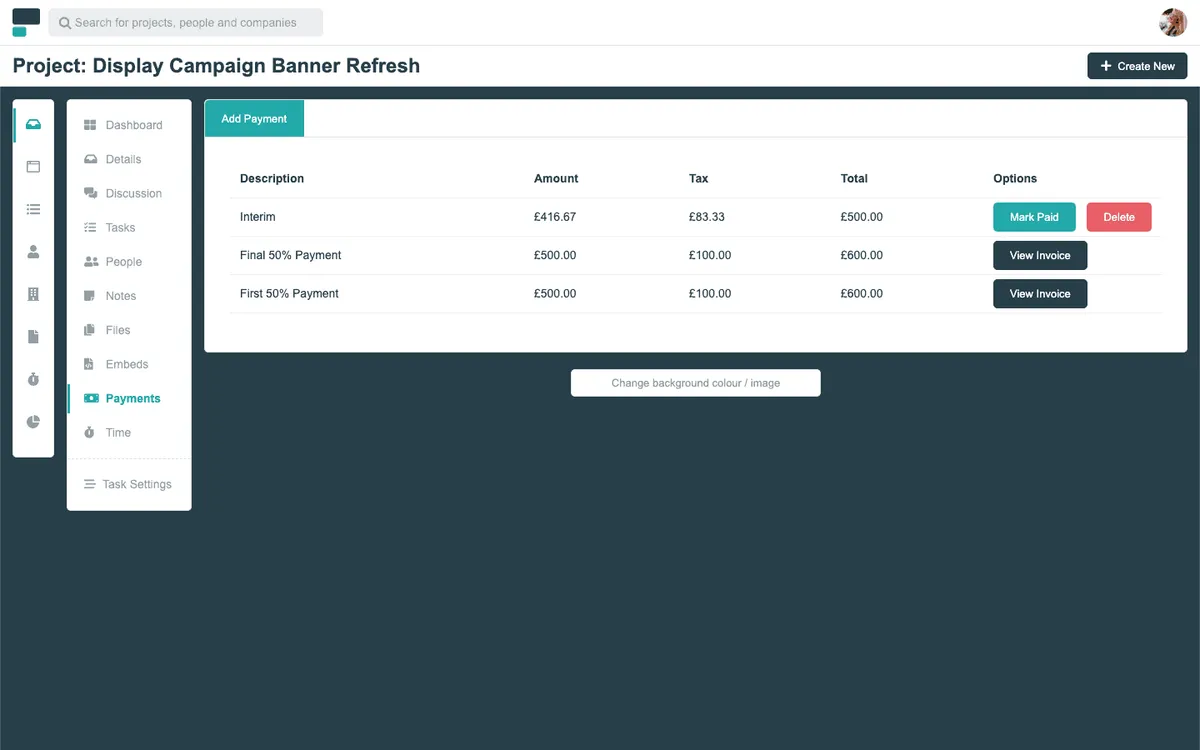Interface Project.co: fonctionnalités, prix, alternatives