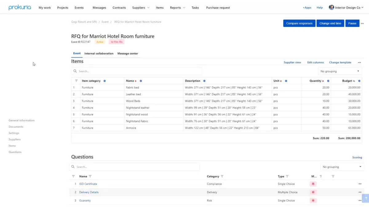 Interface Prokuria: fonctionnalités, prix, alternatives