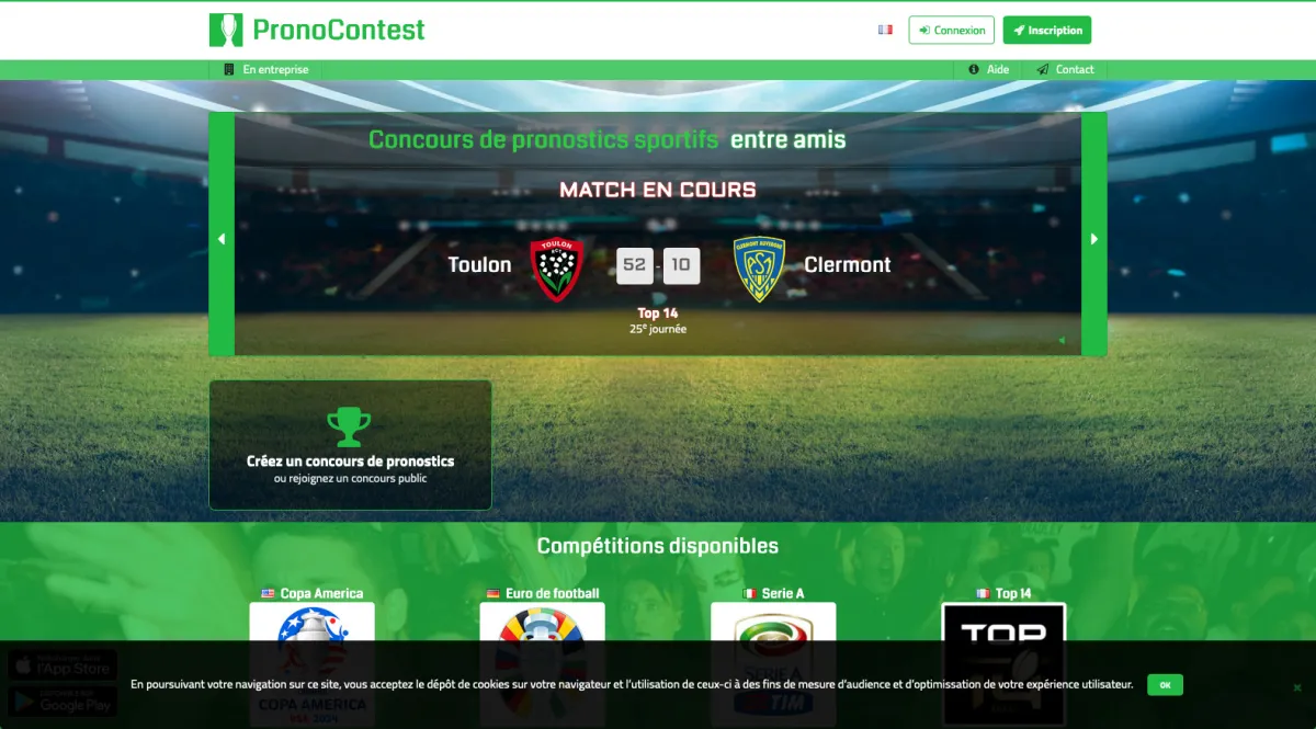 Interface PronoContest : image, ergonomie, alternatives