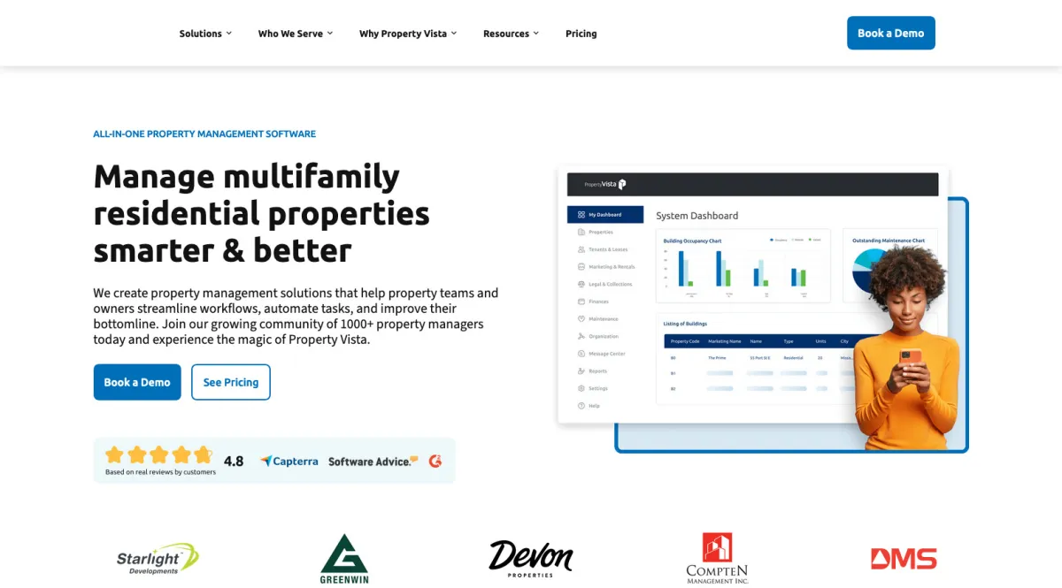 Interface Property Vista : fonctionnalités, prix, alternatives