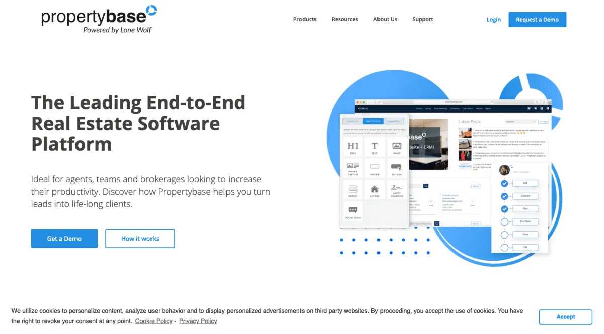 Interface Propertybase : fonctionnalités, prix, alternatives