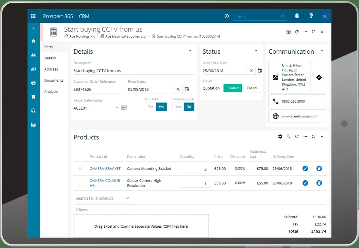 Prospect CRM: avis sur le logiciel CRM: fonctionnalités, avantages, inconvénients et tarifs