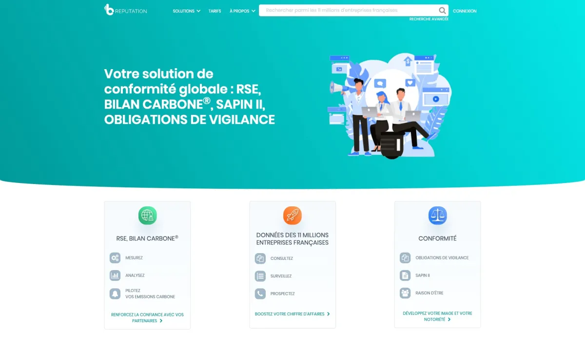 Interface Prospection B-Reputation : fonctionnalités, prix, alternatives