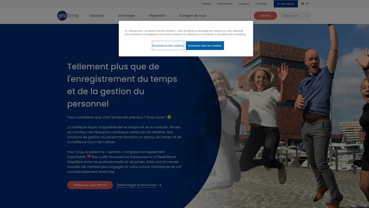 Interface Protime gestion des Temps et absences : fonctionnalités, prix, alternatives
