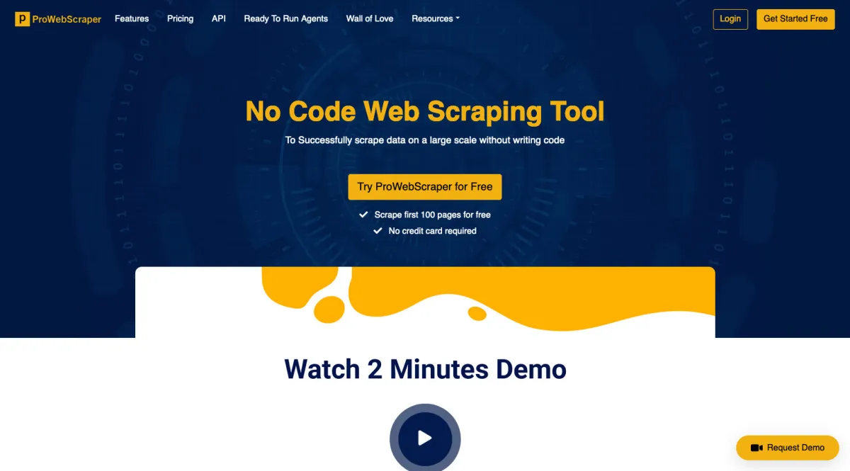Interface ProWebScraper : fonctionnalités, prix, alternatives