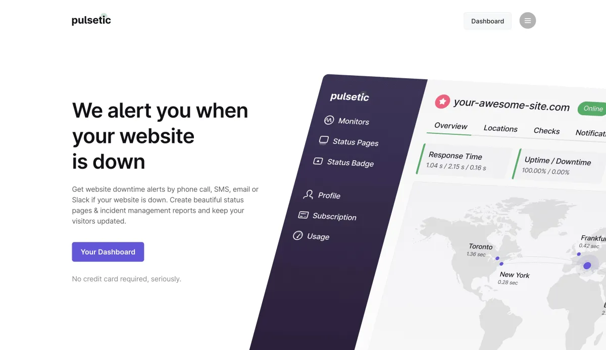 Notre avis sur Pulsetic : un logiciel de monitoring de site web à découvrir