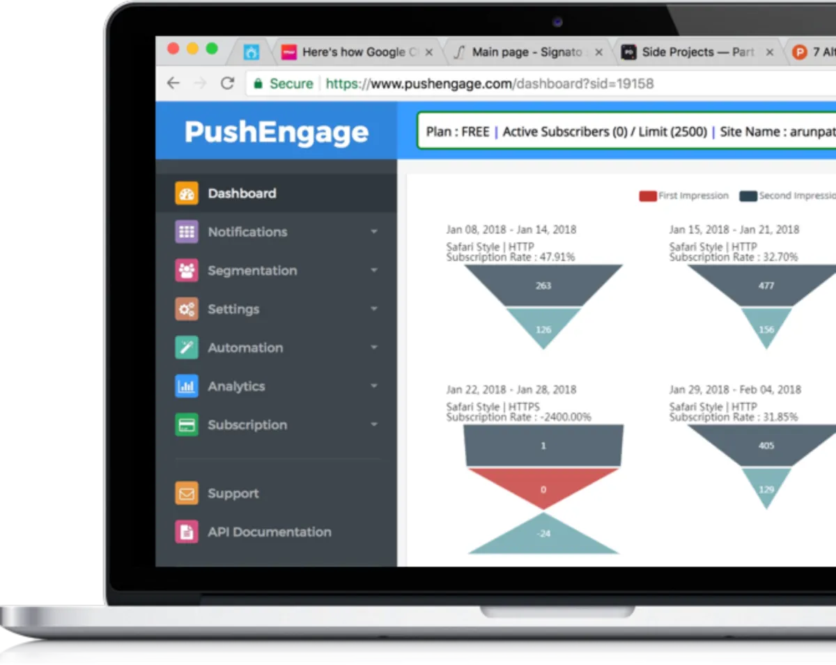 Notre avis sur PushEngage : un logiciel de notifications push à découvrir