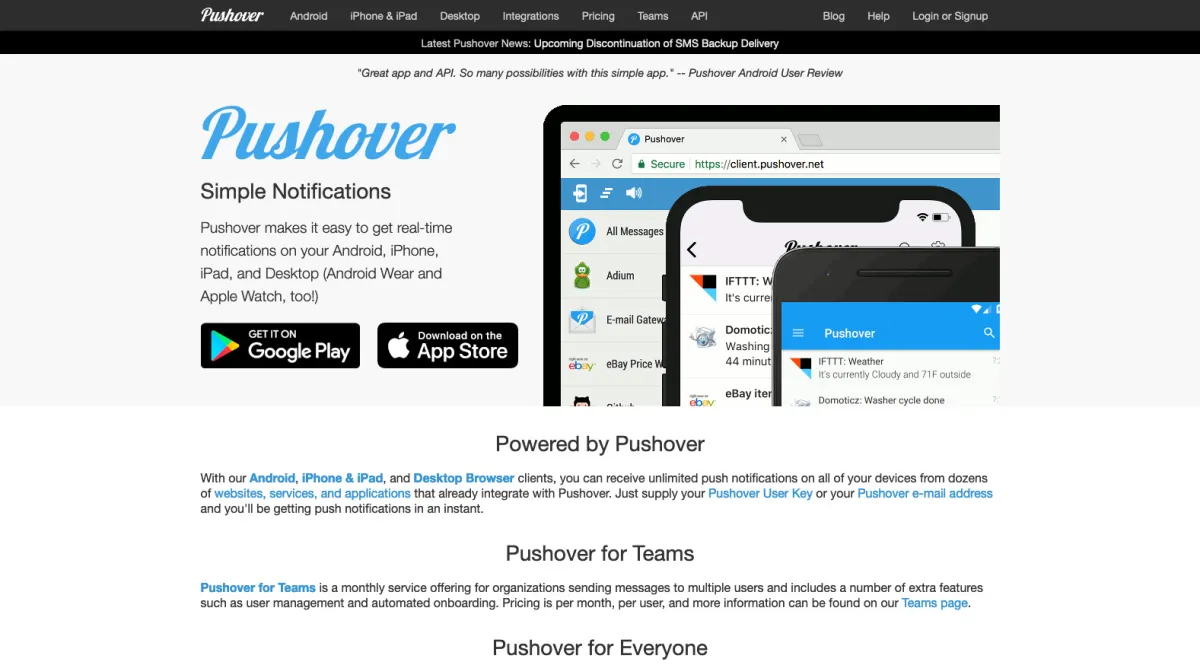 Interface Pushover : image, ergonomie, alternatives Interface Pushover : image, ergonomie, alternatives