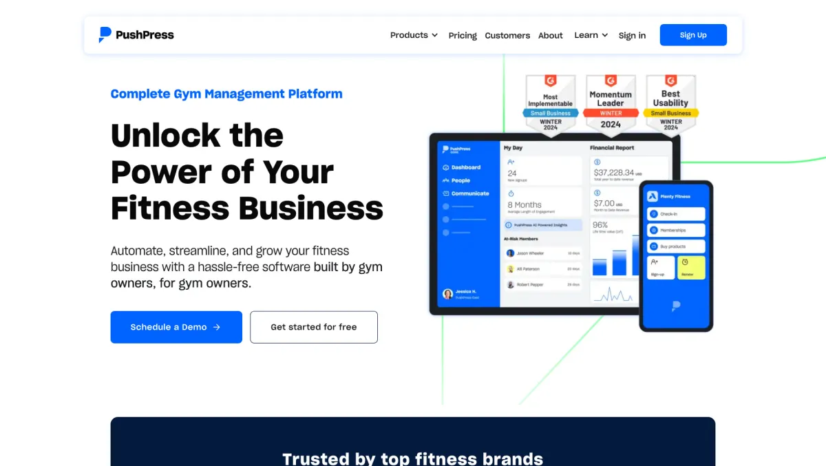 Interface PushPress : fonctionnalités, prix, alternatives