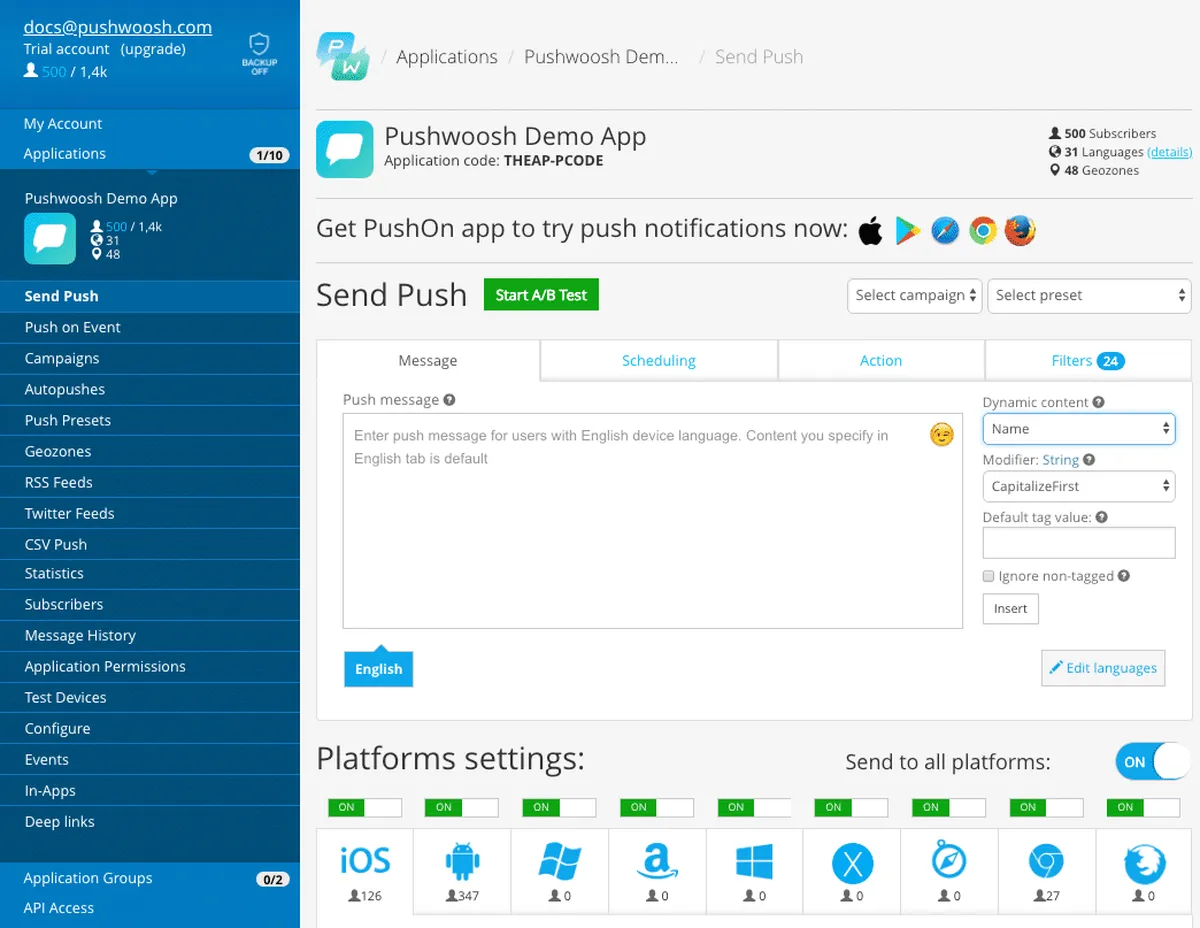 Notre avis sur Pushwoosh : un logiciel d'engagement client (customer engagement) à découvrir Notre avis sur Pushwoosh : un logiciel d'engagement client (customer engagement) à découvrir