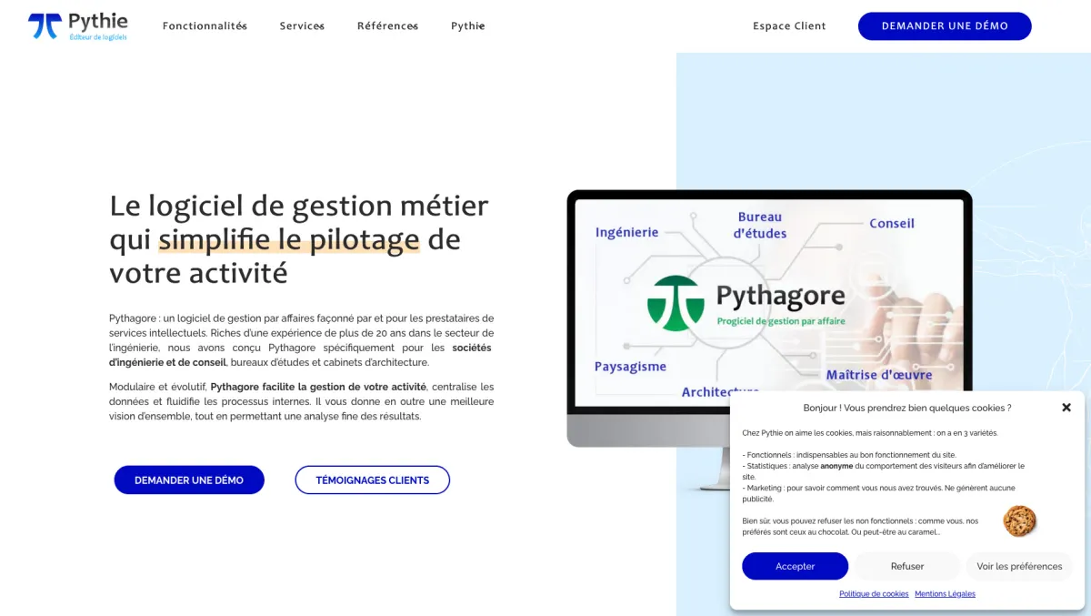 Interface Pythagore : fonctionnalités, prix, alternatives