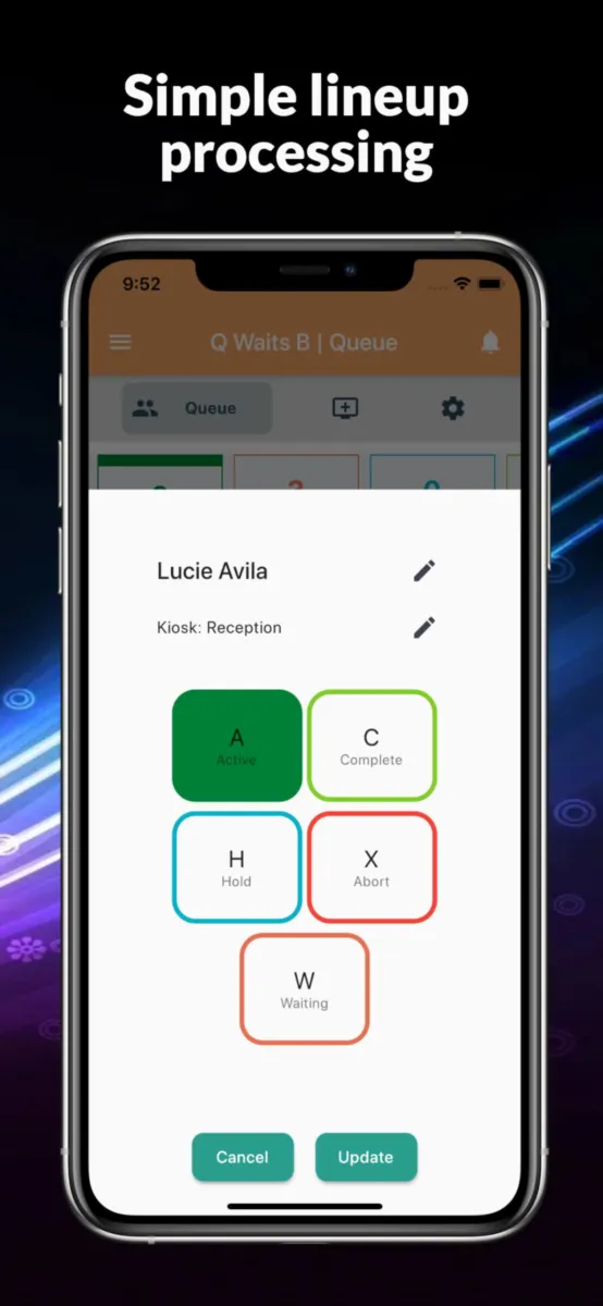 Interface Q Waits Business: fonctionnalités, prix, alternatives
