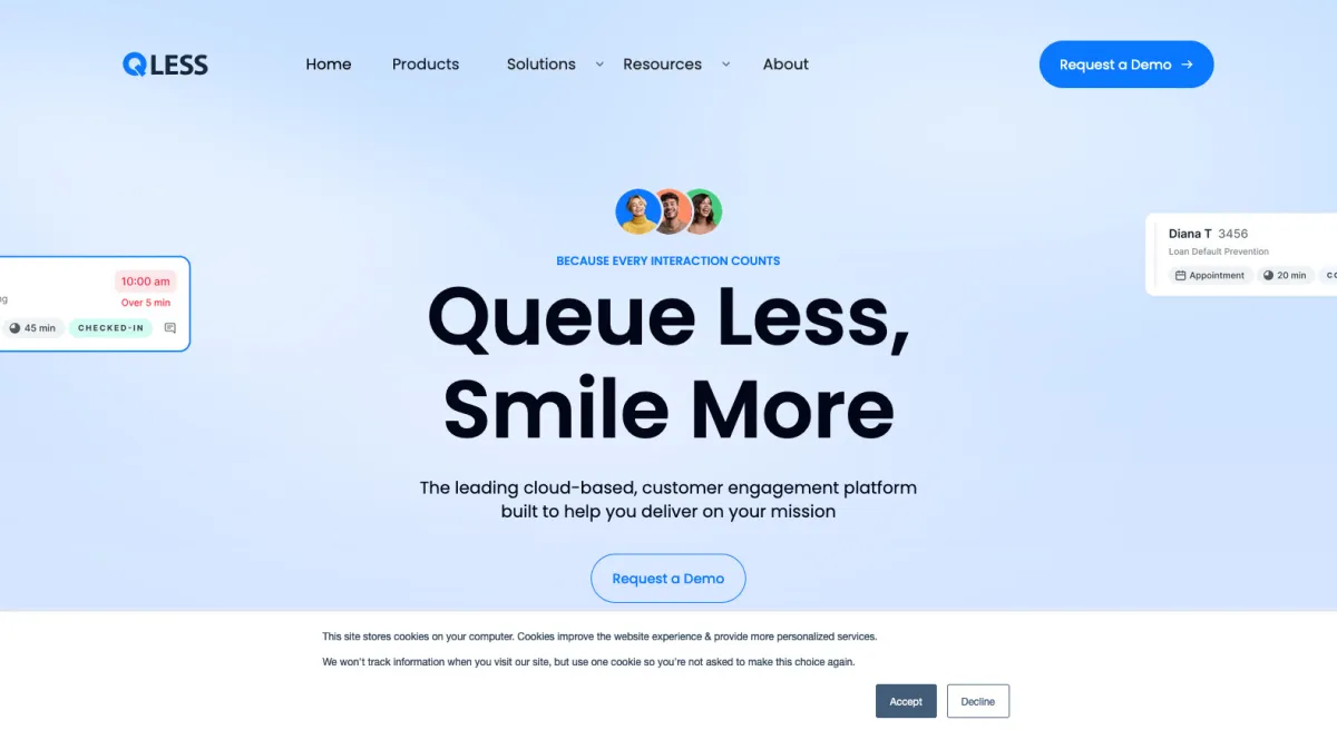Interface QLESS : fonctionnalités, prix, alternatives