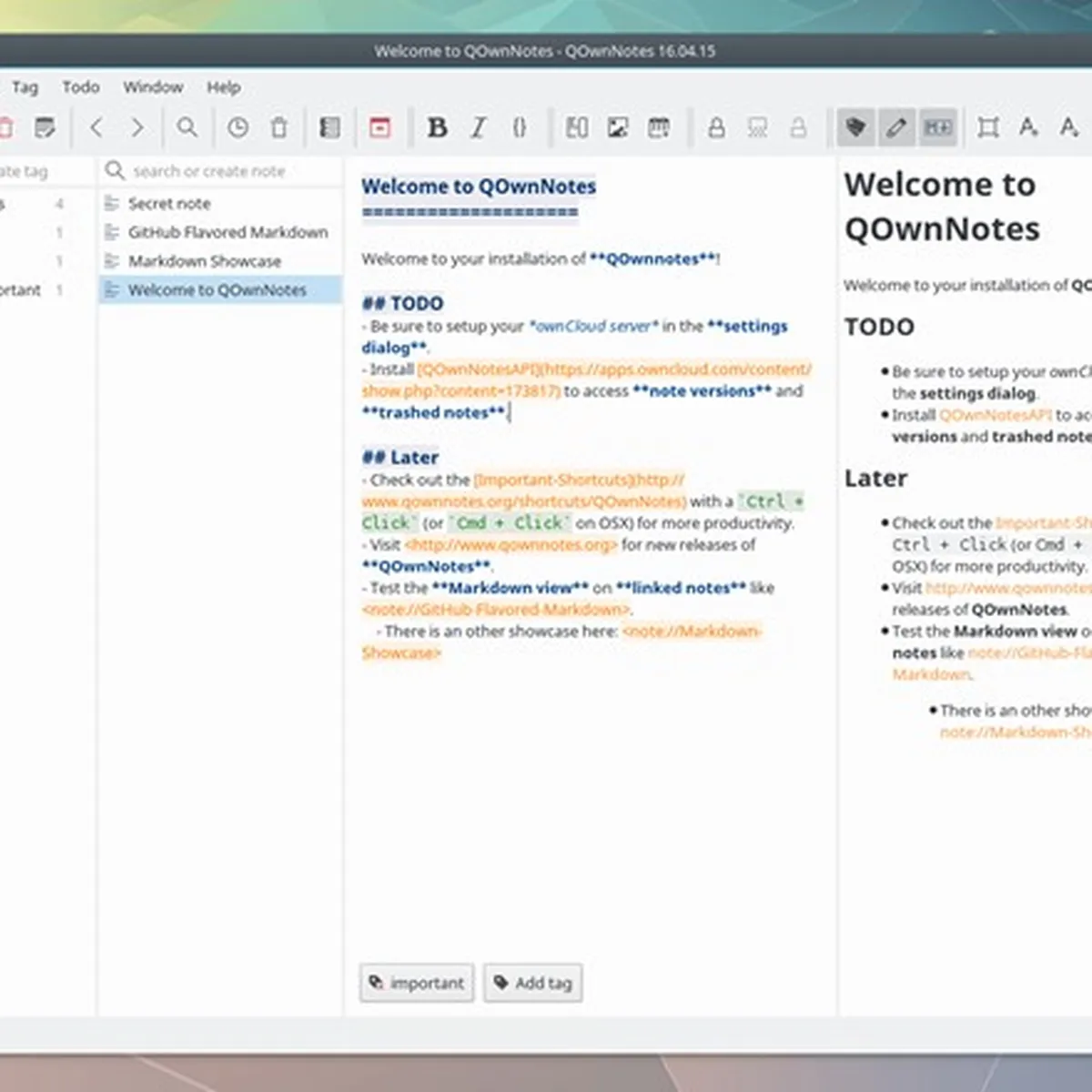 Notre avis sur QOwnNotes : un logiciel de to-do list (organisation personnelle) à découvrir