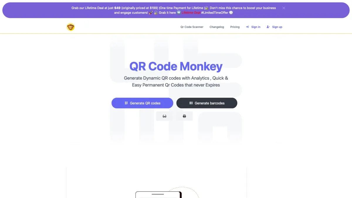 Interface QRCode Monkey : fonctionnalités, prix, alternatives