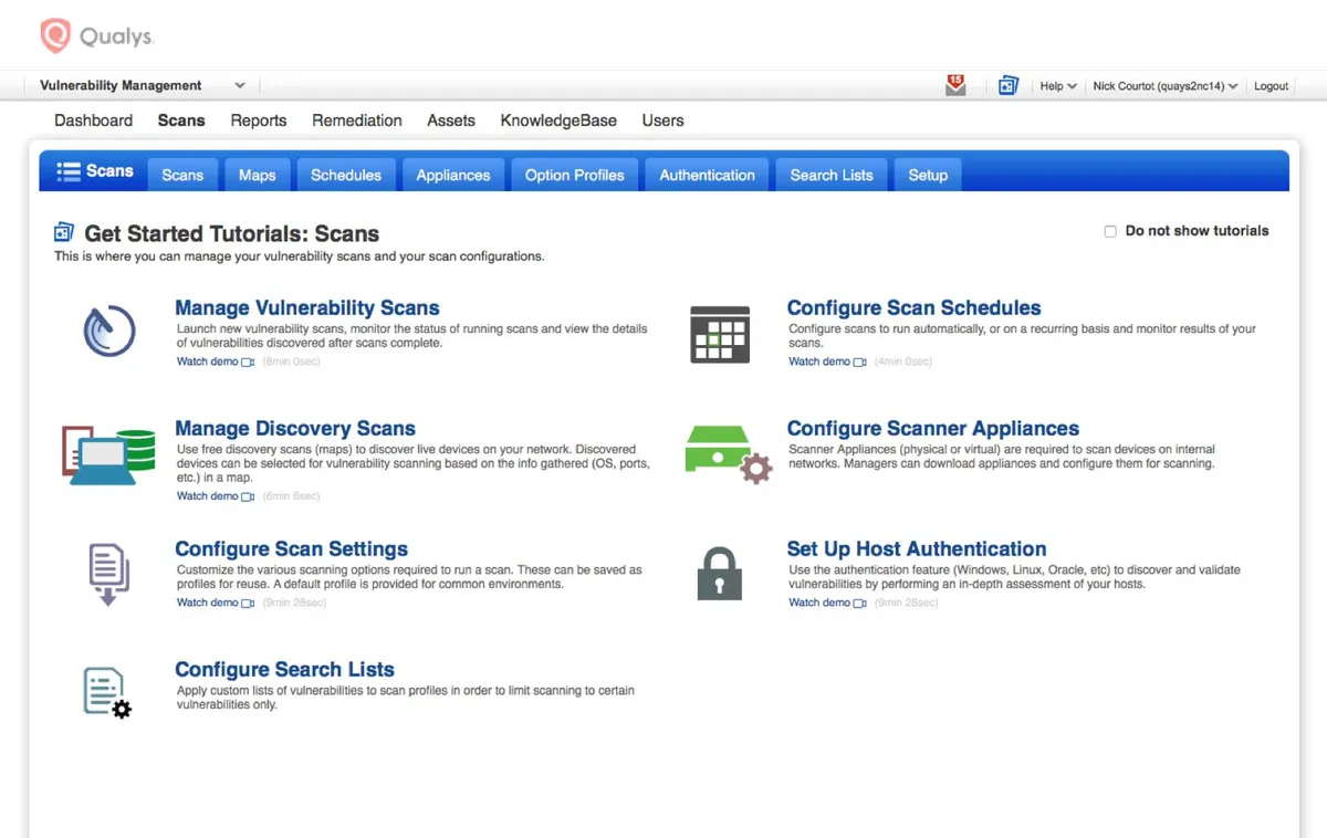 Interface Qualys VM: image, ergonomie, alternatives Interface Qualys VM: image, ergonomie, alternatives