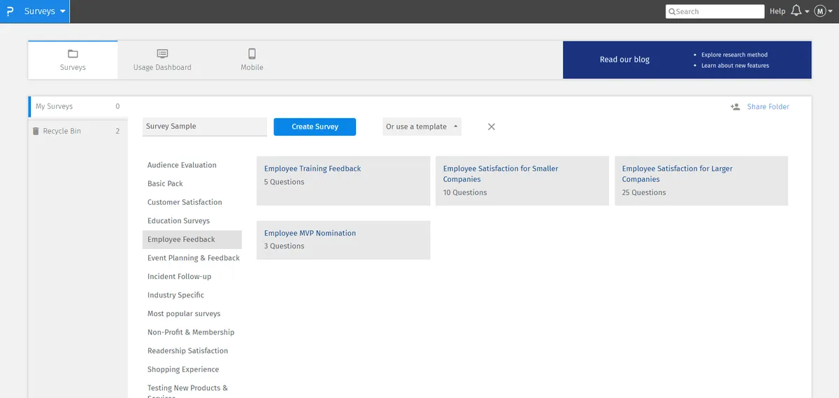 Interface QuestionPro: fonctionnalités, prix, alternatives