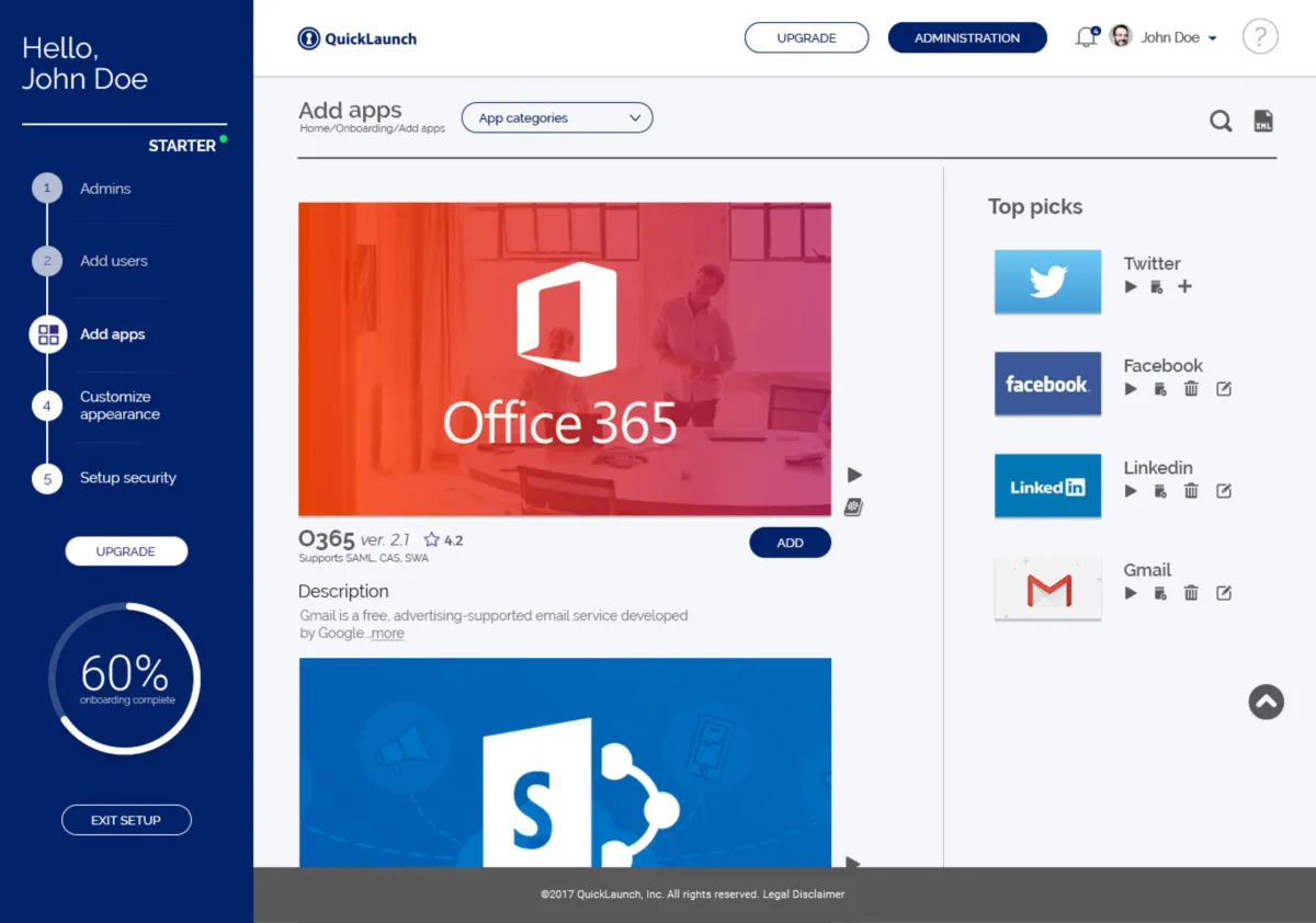 QuickLaunch: avis sur le logiciel de gestion des identités et des accès (IAM): fonctionnalités, avantages, inconvénients et tarifs QuickLaunch: avis sur le logiciel de gestion des identités et des accès (IAM): fonctionnalités, avantages, inconvénients et tarifs
