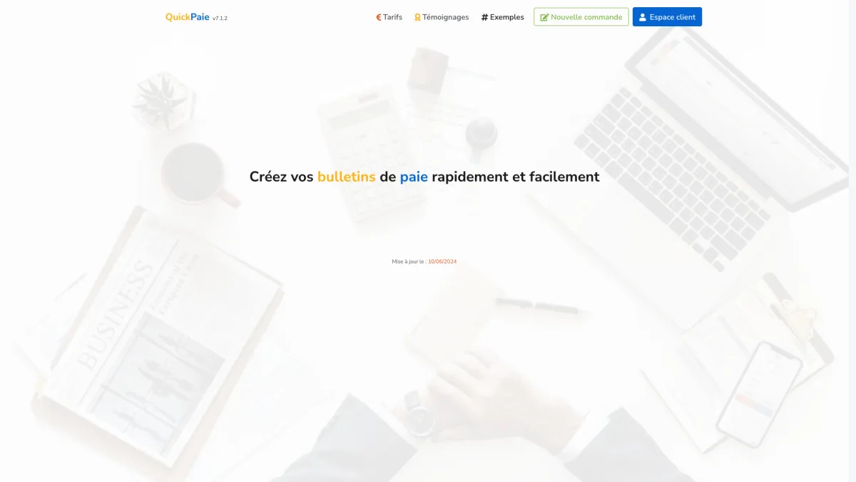 Interface QuickPaie : image, ergonomie, alternatives