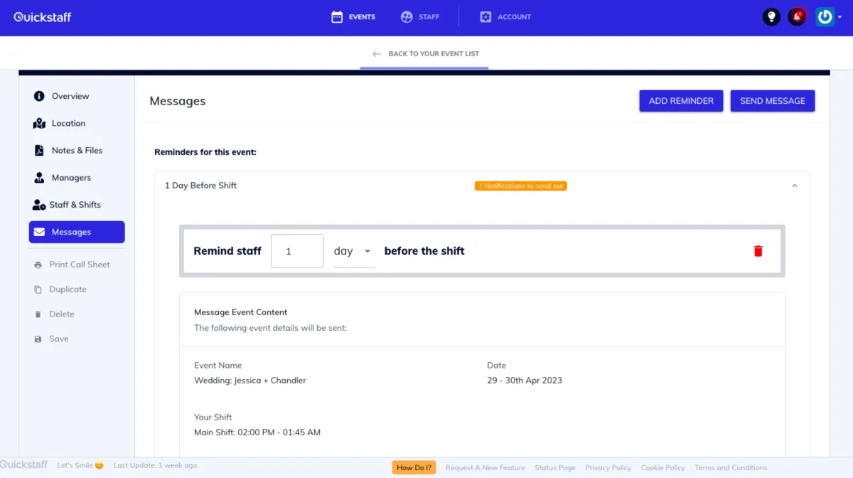 Interface QuickStaff: fonctionnalités, prix, alternatives