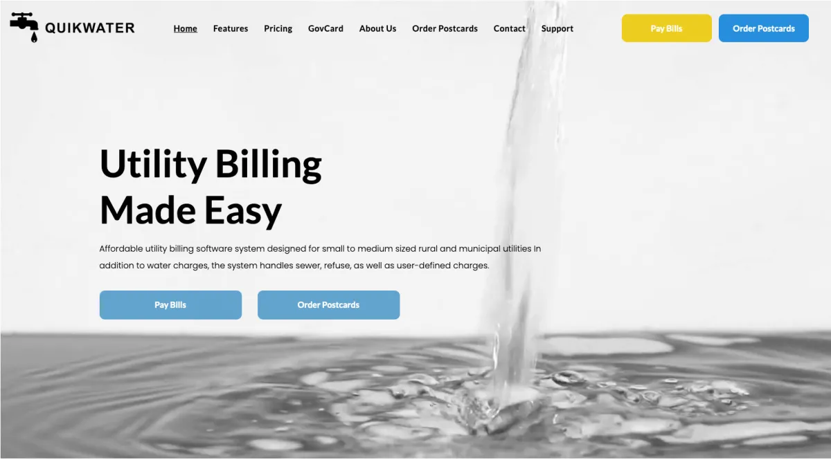 Interface QuikWater : fonctionnalités, prix, alternatives