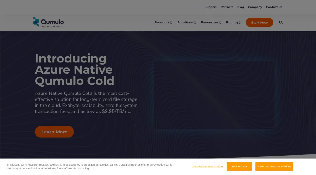 Interface Qumulo : fonctionnalités, prix, alternatives