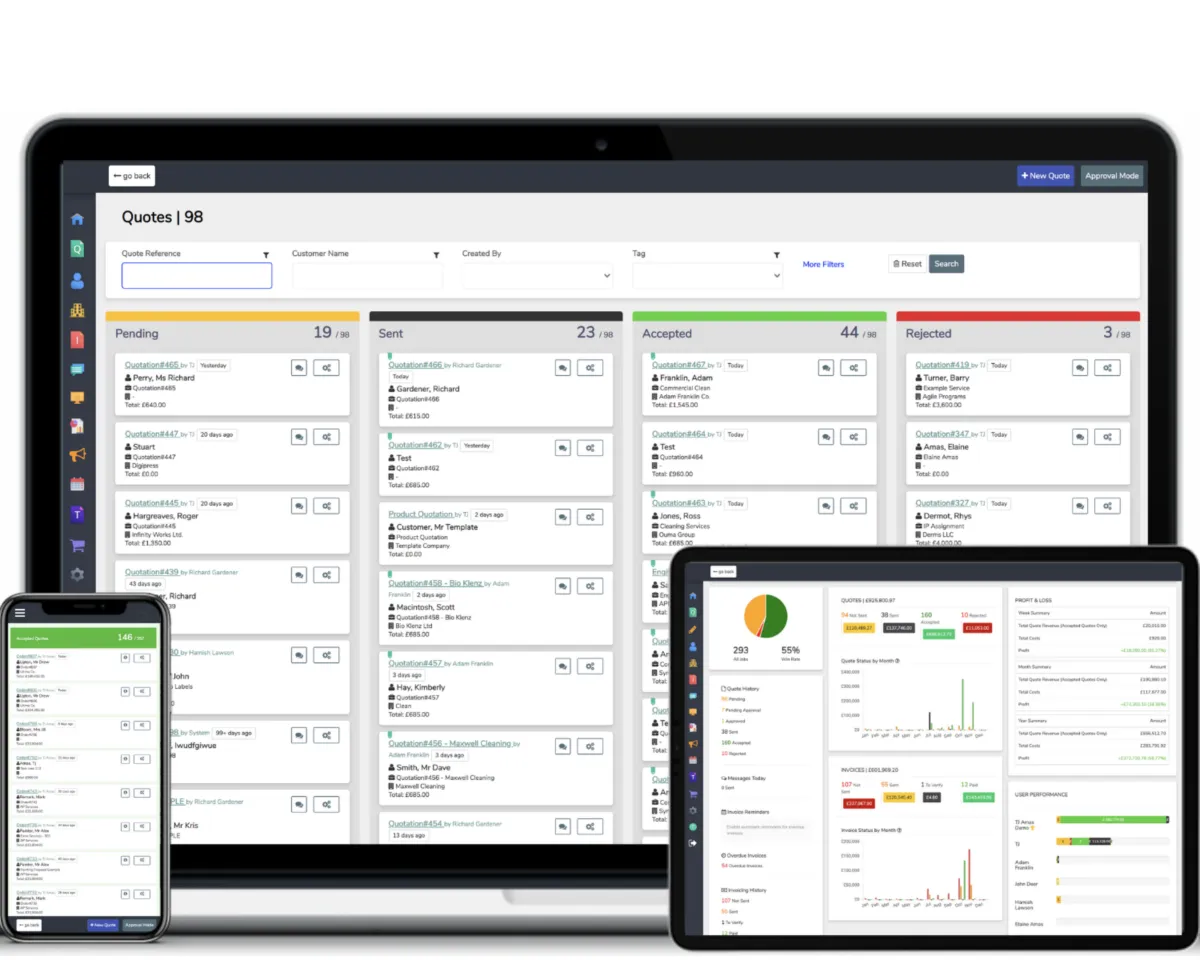 Interface QuoteOnSite: fonctionnalités, prix, alternatives Interface QuoteOnSite: fonctionnalités, prix, alternatives